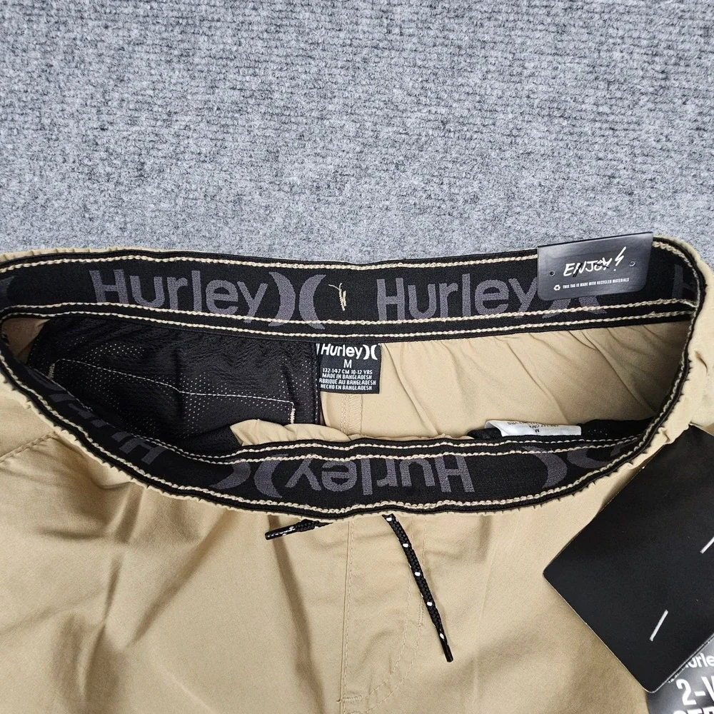 Hurley Boys Cargo Pants H2O-Dri 2-Way Stretch‎ Khaki Tan Size M 10-12